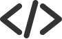 Code brackets symbol representing coding or programming.